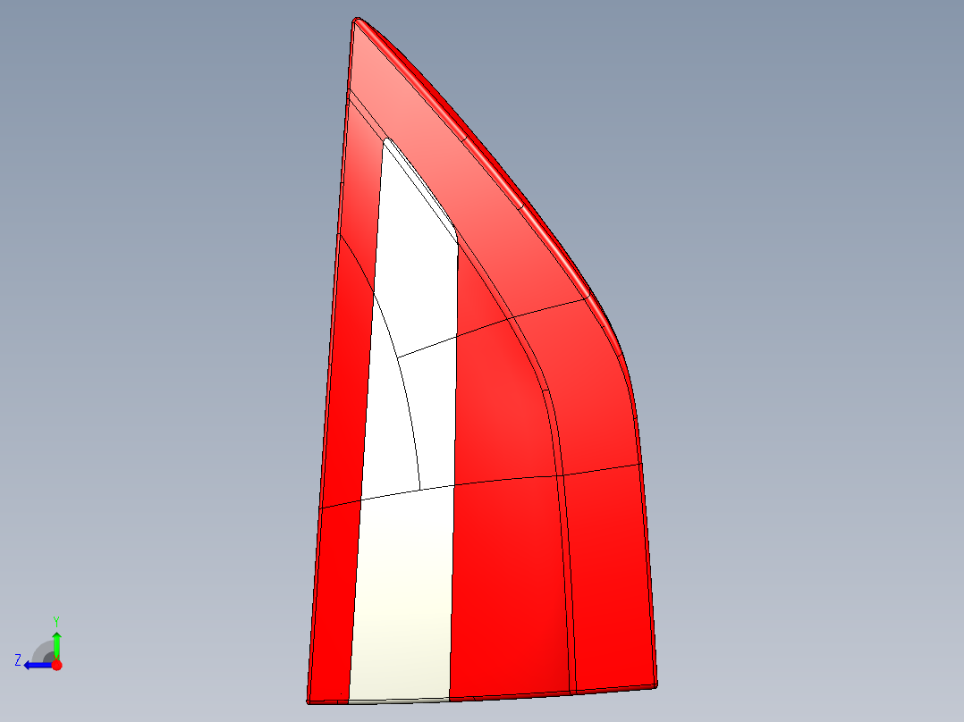 双色注塑尾灯面罩右视图