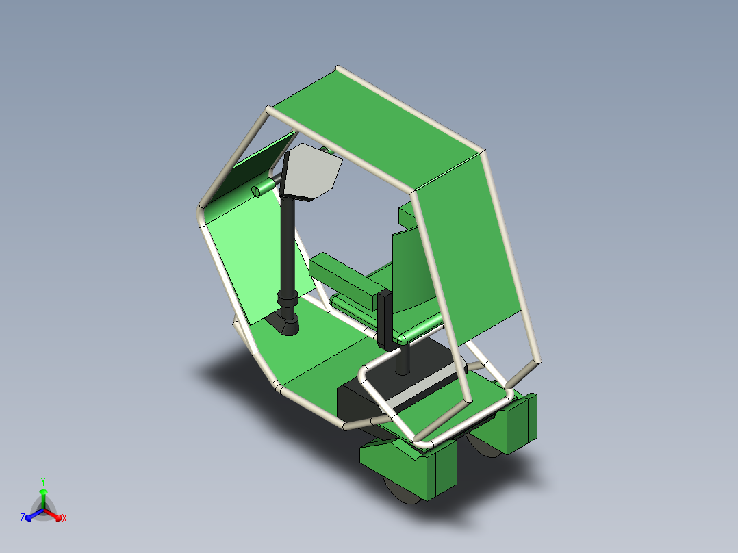 B3003980-残疾人电动车辆正等轴测图