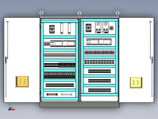 双柜组装plc控制柜前视缩略图