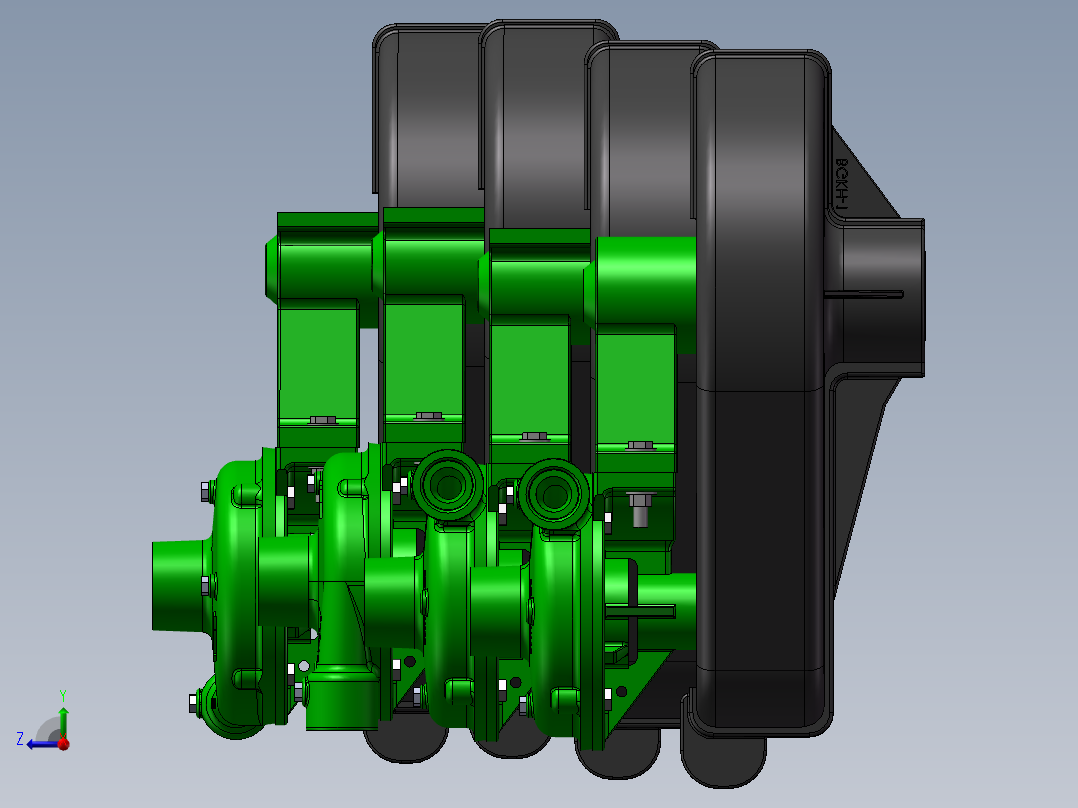 4款PTOC-600-6SP 皮带驱动离心泵右视图