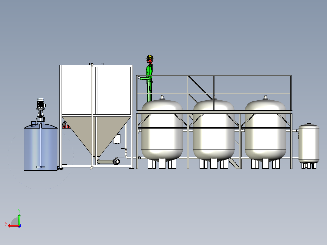 水处理软水器（全自动软化水设备）后视图