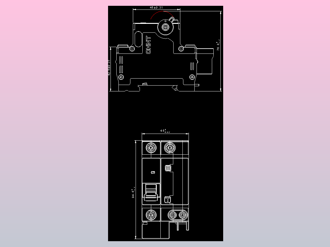 NXBFLE-32 1P&amp;N剩余电流动作断路器外形安装尺寸图202202