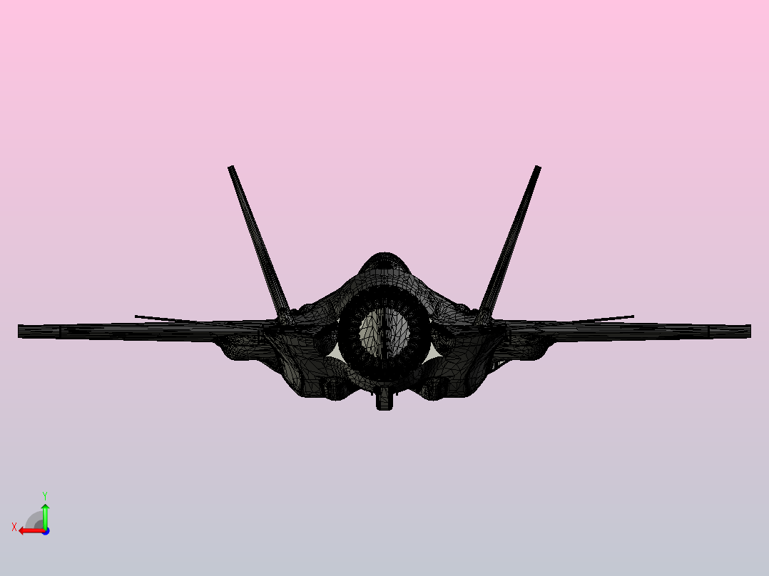 F35LIIs飞机后视图