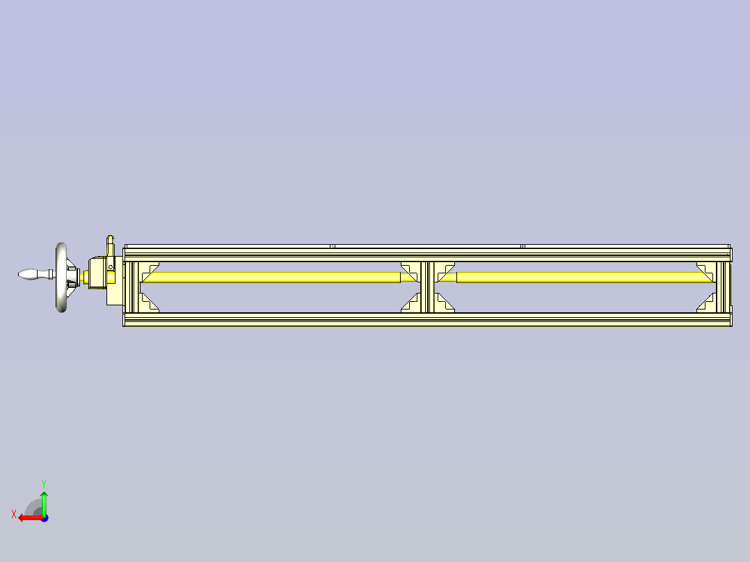 一款工件输送机3D模型后视图
