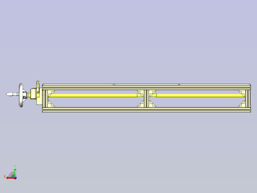 一款工件输送机3D模型后视缩略图