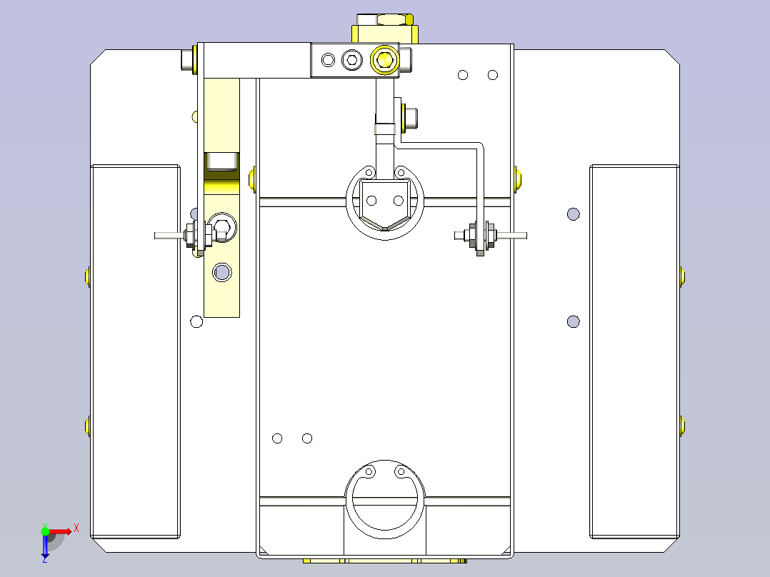 一款半自动扣环排出机3D模型俯视图