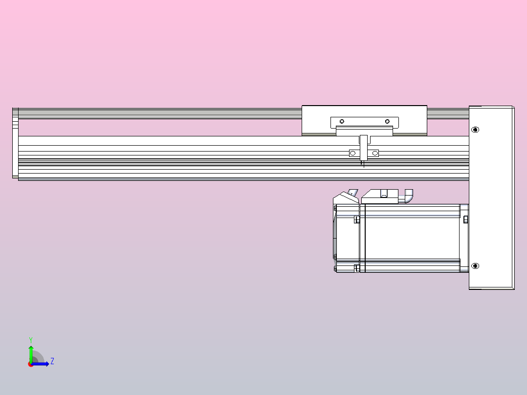 日规模组半封闭丝杆TPA-HNR-105D-1610C-L200-MP-Y-P40-N3左视图