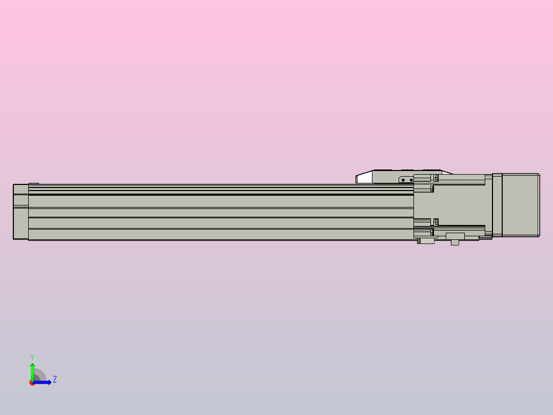滚珠丝杠直线轴内置导轨TPA-GCR-65-1610C-L300-MR-M40-N3左视图