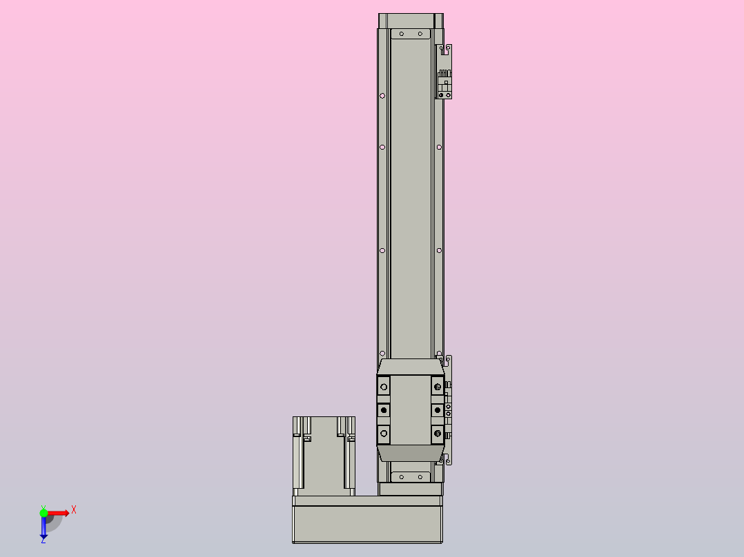 滚珠丝杠直线轴内置导轨TPA-GCR-65-1610C-L300-MR-M40-N3俯视图