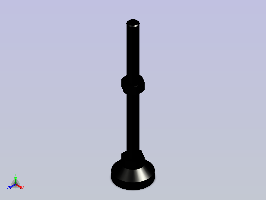 脚轮脚杯3D  WAL02-D40-M12-L150.x_t主视图