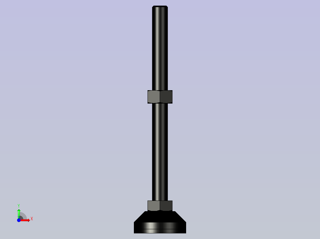 脚轮脚杯3D  WAL02-D40-M12-L150.x_t前视图