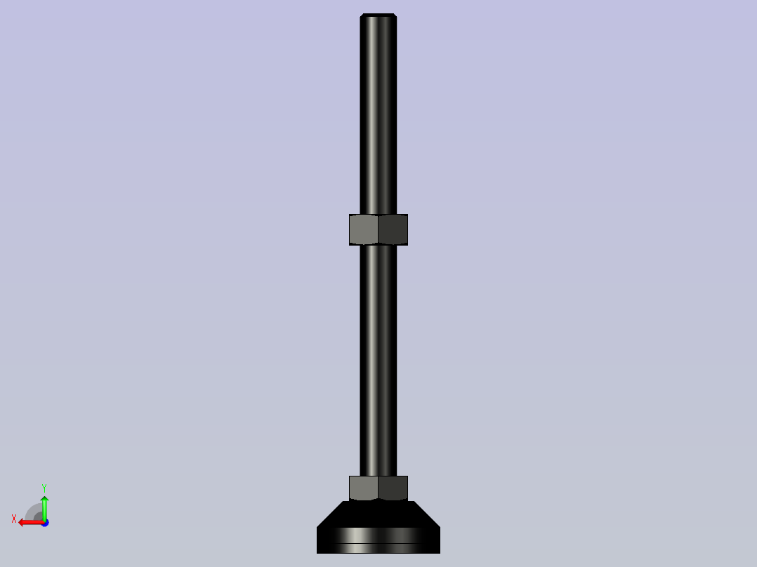脚轮脚杯3D  WAL02-D40-M12-L150.x_t后视图