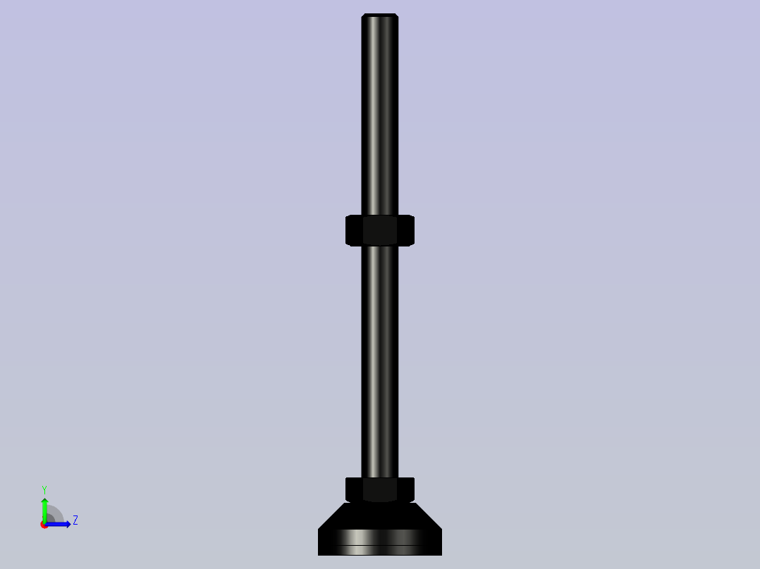 脚轮脚杯3D  WAL02-D40-M12-L150.x_t左视图