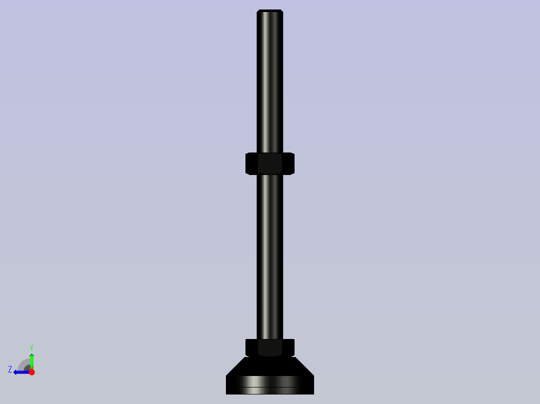 脚轮脚杯3D  WAL02-D40-M12-L150.x_t右视图