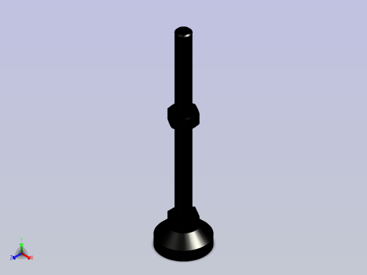 脚轮脚杯3D  WAL02-D40-M12-L150.x_t正等轴测缩略图