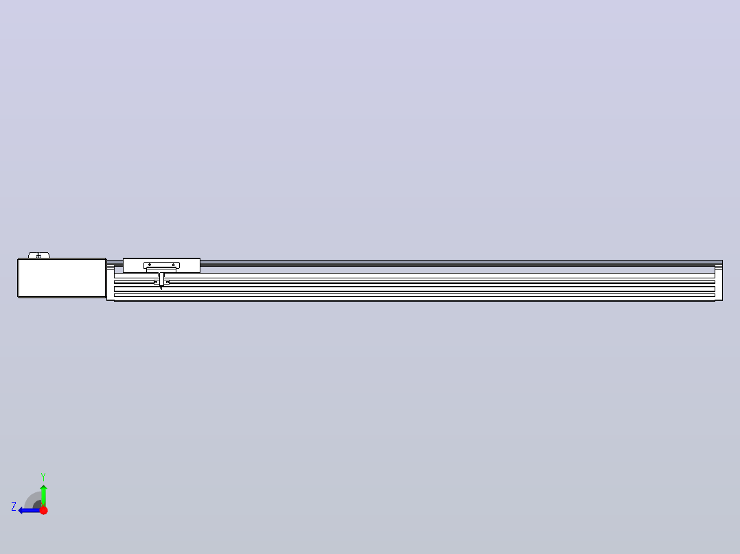 皮带直线轴半封闭可选导轨TPA-HNB-120D-110-L800-MR-C-P40-N3右视图