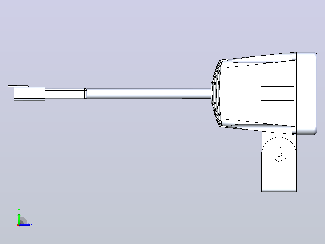 10瓦LED发光器- 225 '点光束- 9-48VDC - 900流明- UL认证-螺柱安装防爆左视图