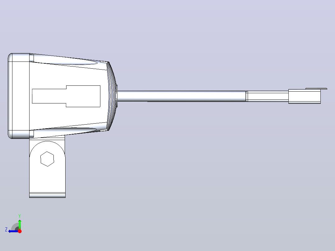 10瓦LED发光器- 225 '点光束- 9-48VDC - 900流明- UL认证-螺柱安装防爆右视图
