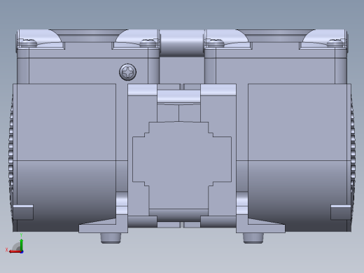 真空泵3D模型后视缩略图