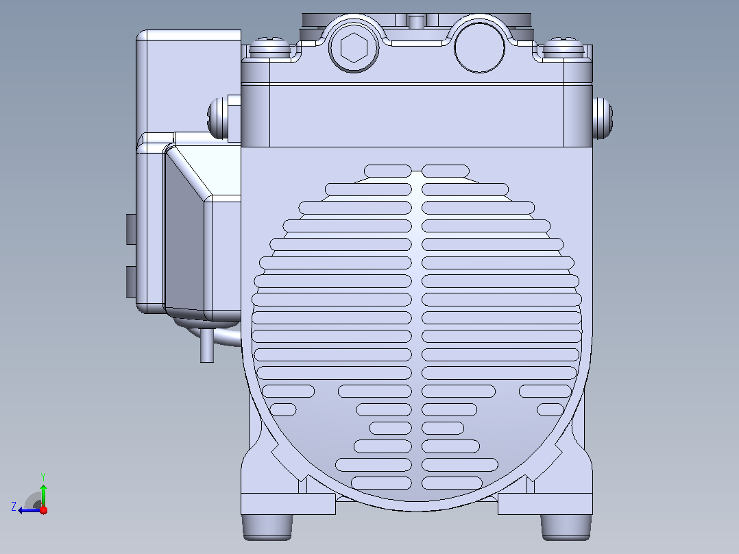 真空泵3D模型右视图