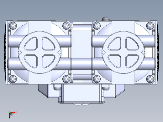真空泵3D模型俯视缩略图