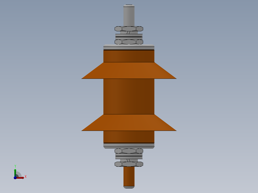 HY5WS-17╱50配电专用氧化锌避雷器[HY5WS-3.8／15]前视图