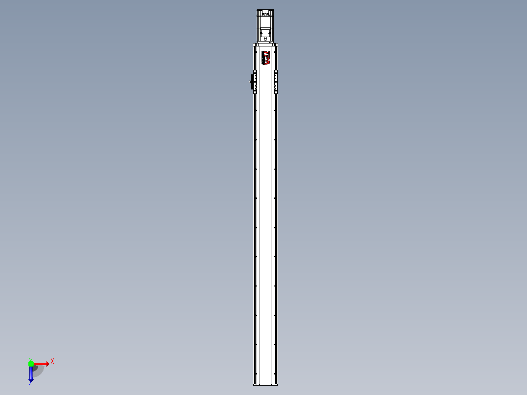 日规模组半封闭丝杆TPA-HNR-85D-1610C-L950-M-Y-P20-N3俯视图