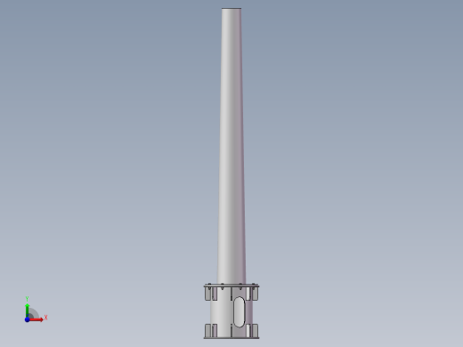 5M风力发电机塔架结构设计与有限元分析(sw12+说明书+分析图片)前视缩略图