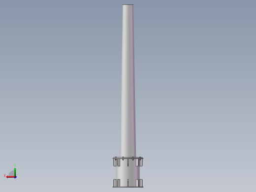 5M风力发电机塔架结构设计与有限元分析(sw12+说明书+分析图片)后视缩略图