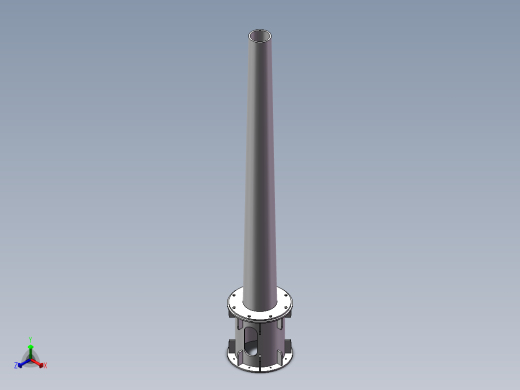 5M风力发电机塔架结构设计与有限元分析(sw12+说明书+分析图片)正等轴测缩略图