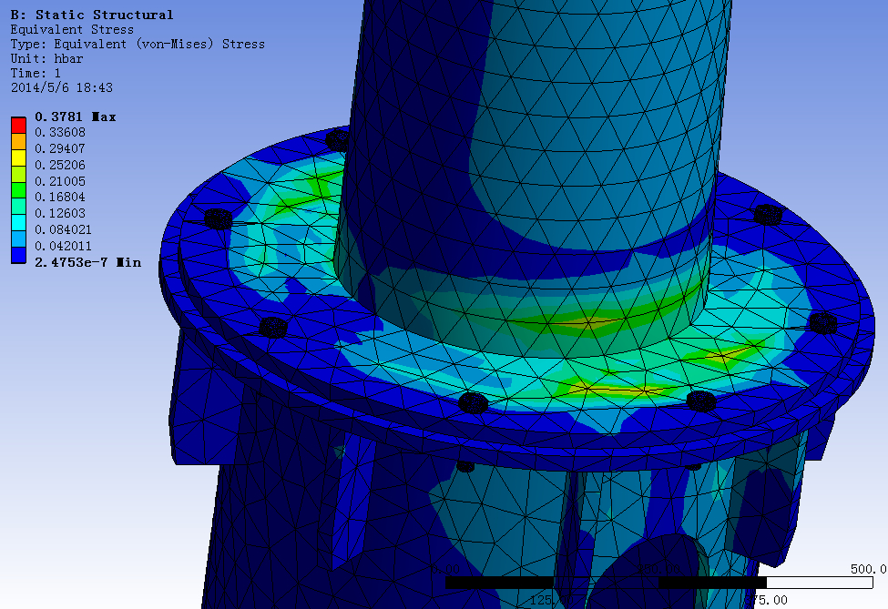 5M风力发电机塔架结构设计与有限元分析(sw12+说明书+分析图片)