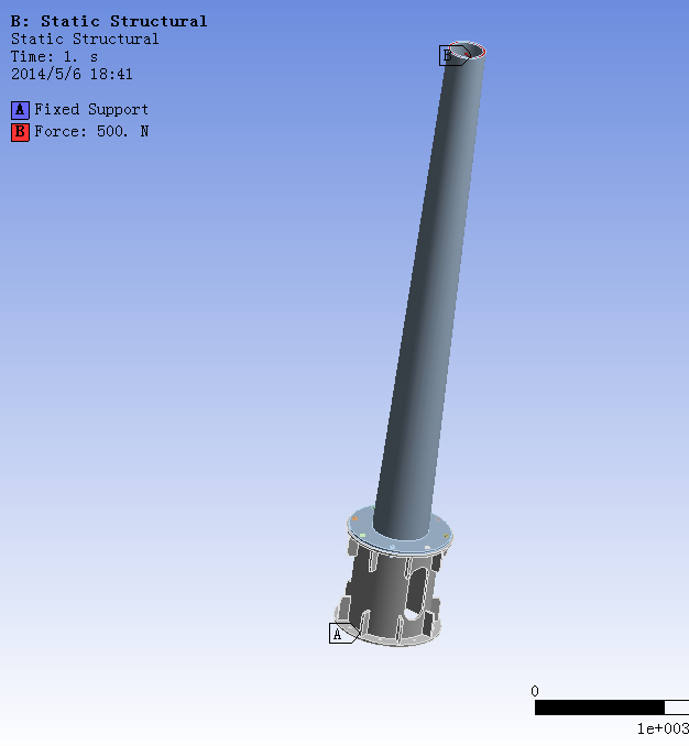 5M风力发电机塔架结构设计与有限元分析(sw12+说明书+分析图片)