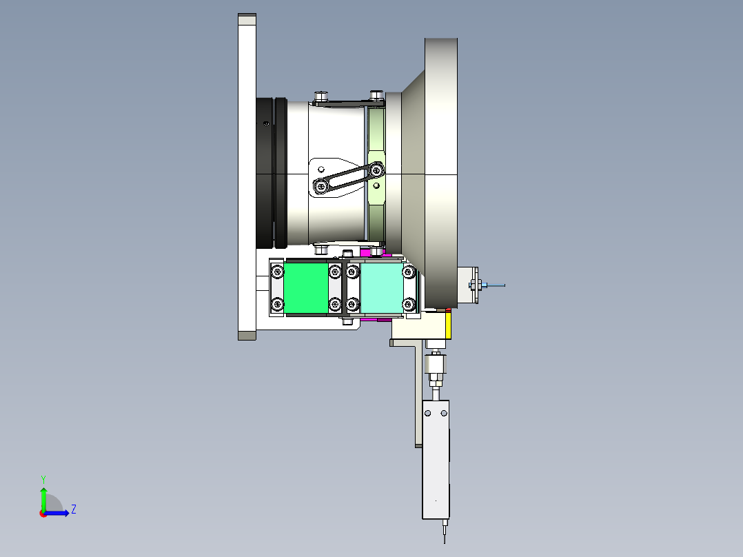 精密振动盘结构左视图