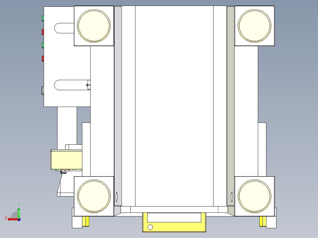 冲压机 Inventor stepstp igesigs 机械设备 图纸文件素材后视图