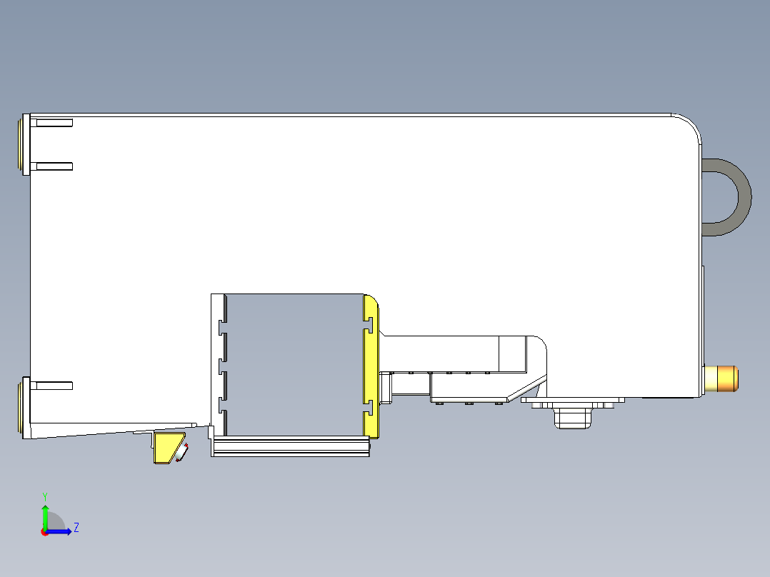 冲压机 Inventor stepstp igesigs 机械设备 图纸文件素材左视图