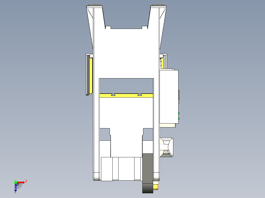 冲压机 Inventor stepstp igesigs 机械设备 图纸文件素材俯视图