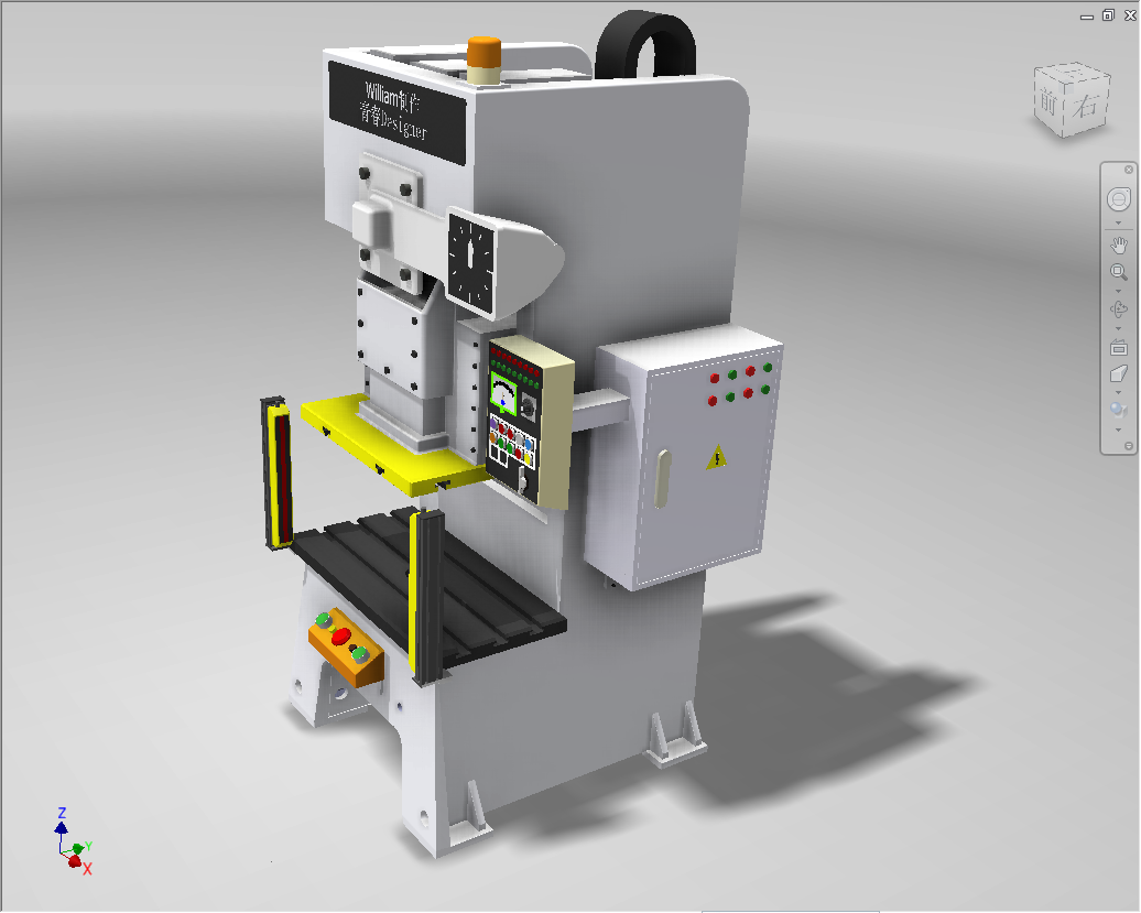冲压机 Inventor stepstp igesigs 机械设备 图纸文件素材