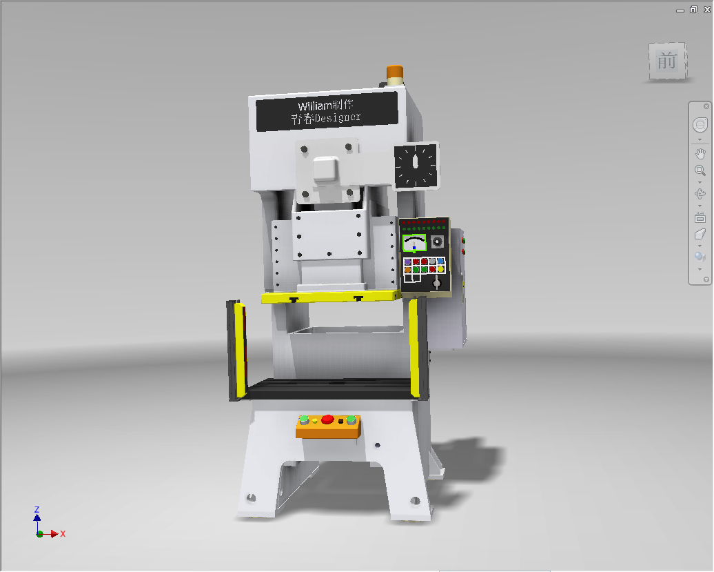 冲压机 Inventor stepstp igesigs 机械设备 图纸文件素材