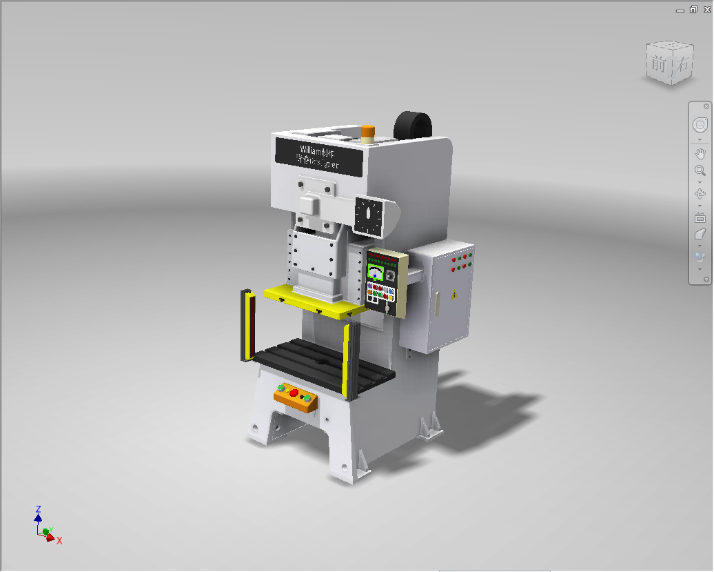 冲压机 Inventor stepstp igesigs 机械设备 图纸文件素材