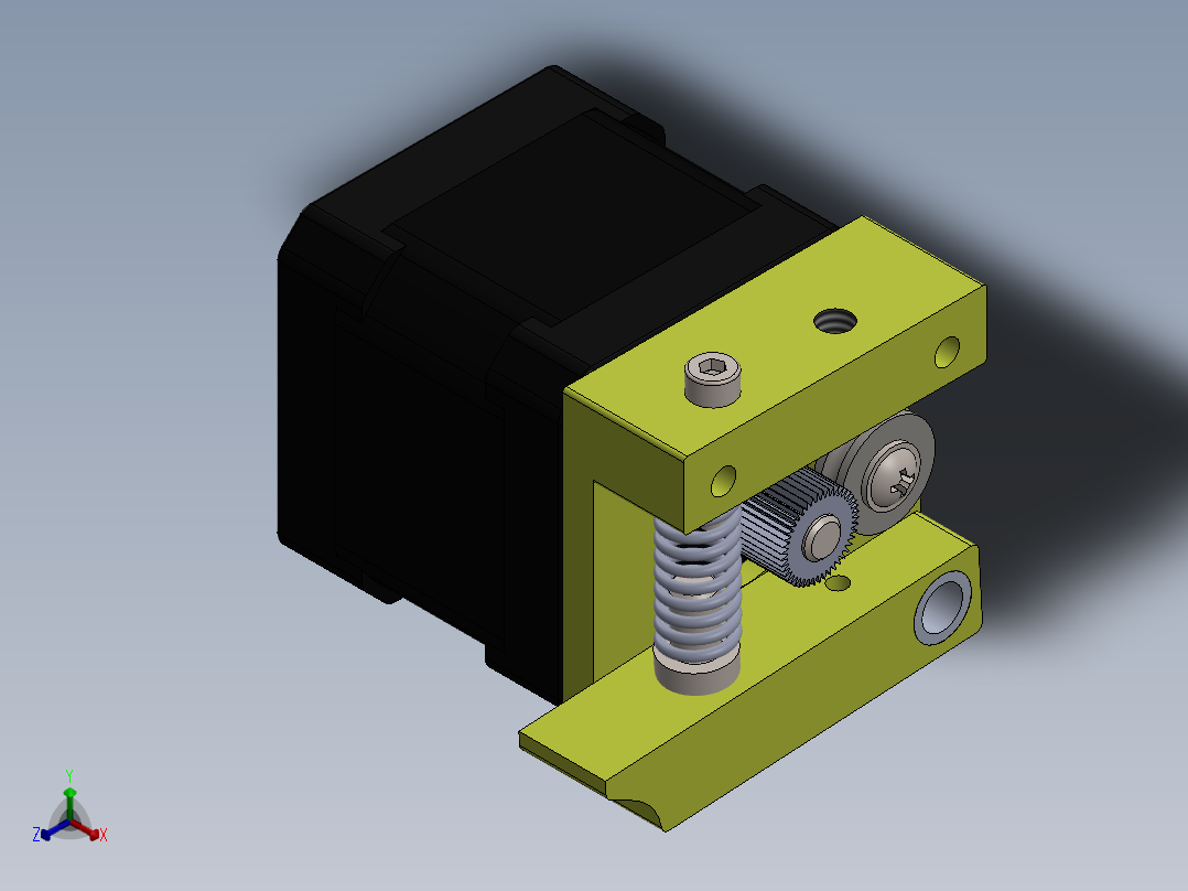 挤压机正等轴测图