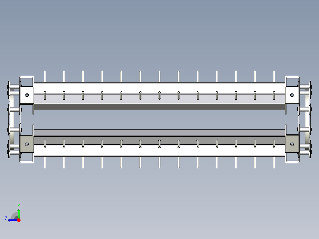 甜木薯收获机3D建模图纸 INVENTOR设计右视图