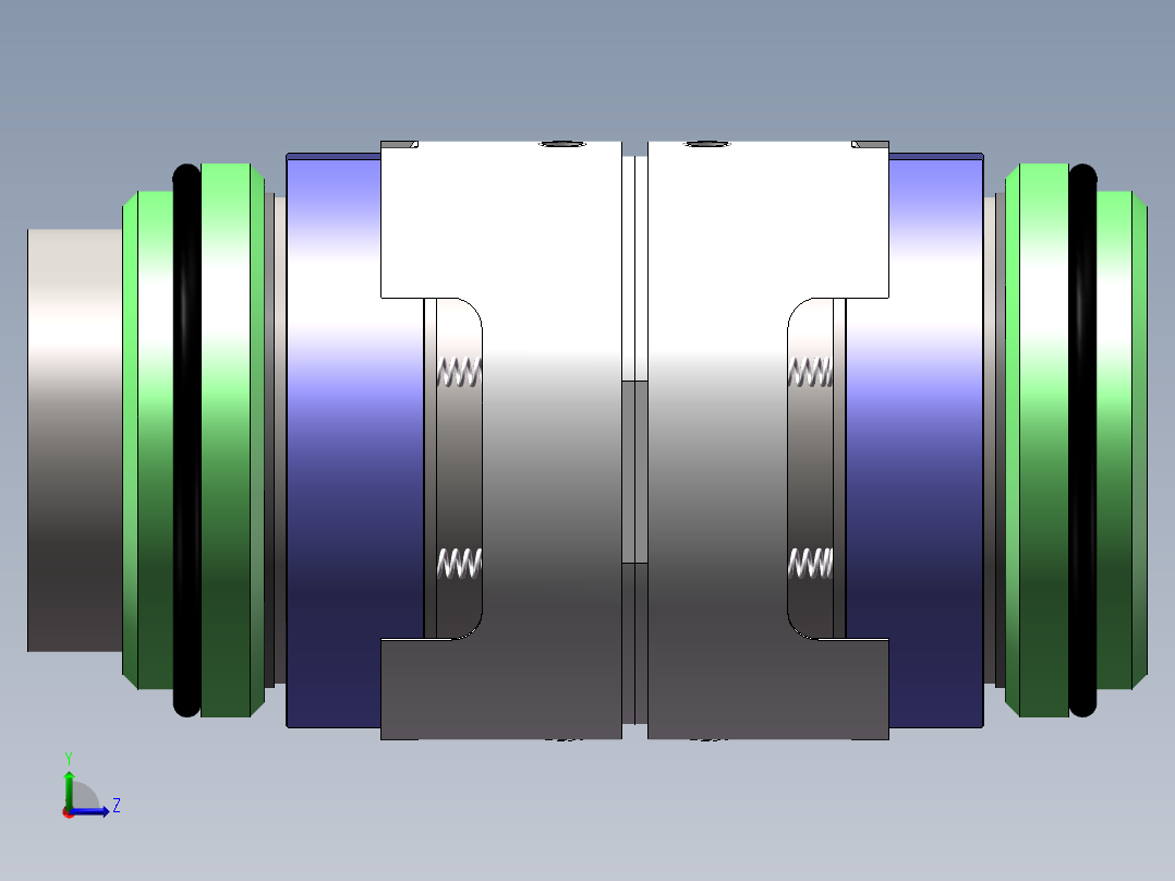 双端面背对背机械密封左视图