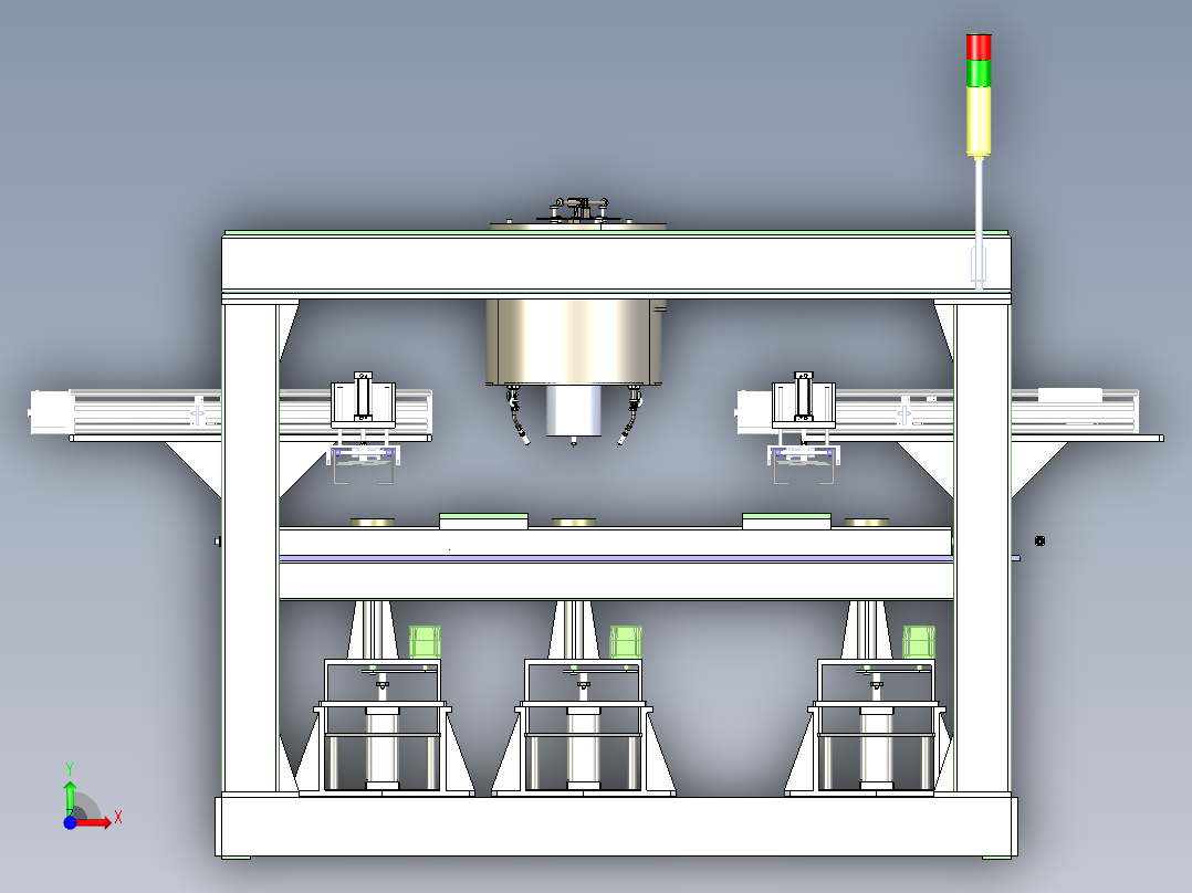 A12_非标总成焊机（焊机结构+移栽机构+顶升机构）SW2018前视图
