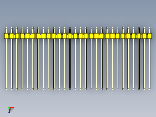 彩色公头100mil（2.54mm）系列-DS1021_yellow_2x28p_100mil_Type43_rev1.0俯视缩略图