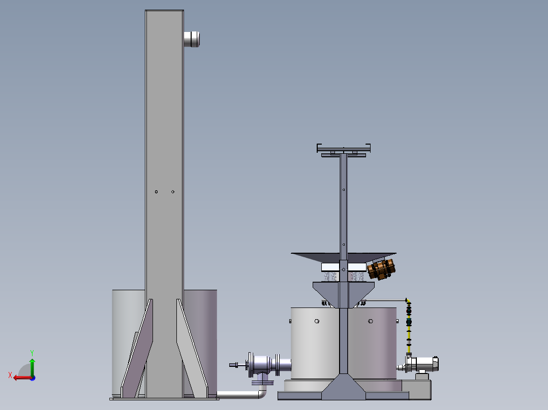 农药生产用原料溶解装置后视图