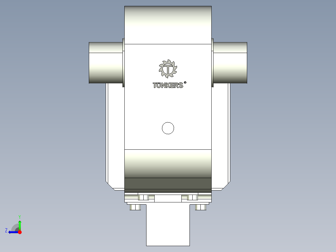 德克斯TUNKERS气缸数模KS_100_2_BD_A00_T08_135GRAD右视图