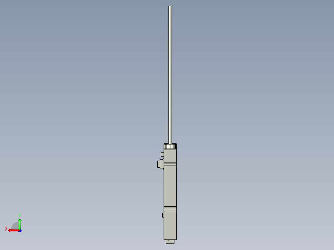 基恩士PS-T2_kc图纸模型后视图