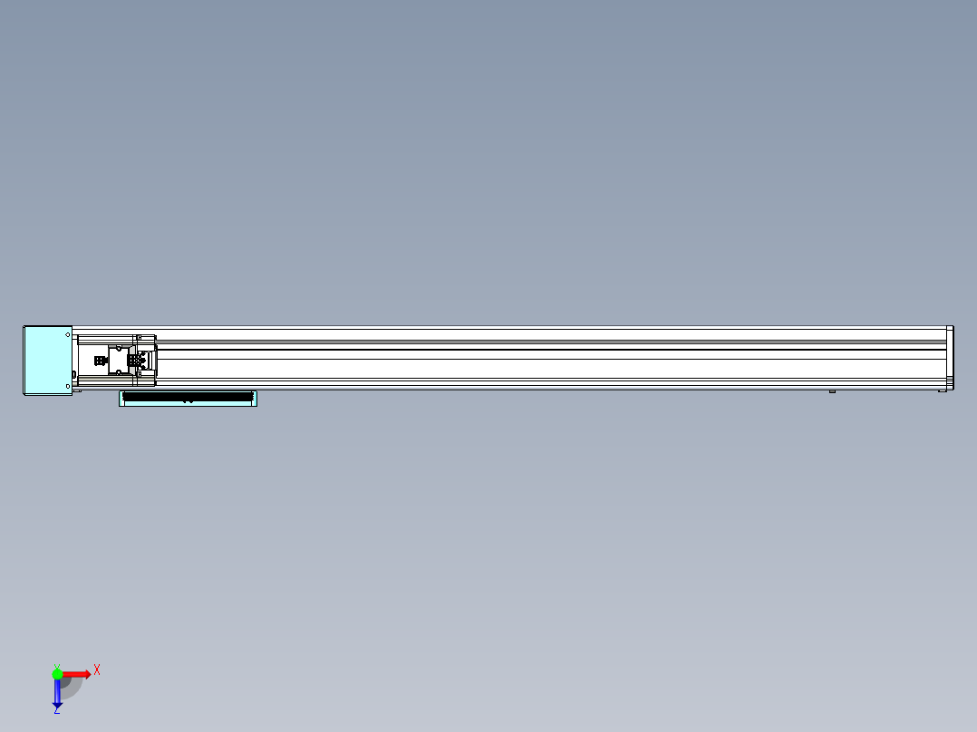 威洛博VC丝杆传动-无尘环境VC14-Lxx-C-S750-BR-ZP40-C3俯视图