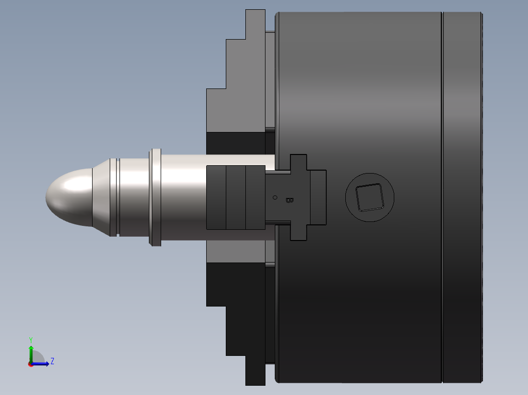 三爪卡盘装配左视图