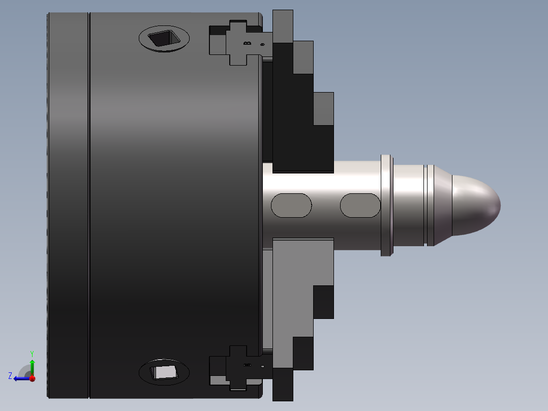 三爪卡盘装配右视图